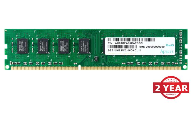 Apacer RAM U-DIMM PC DDR3L 1600Mhz 8GB Low RAM