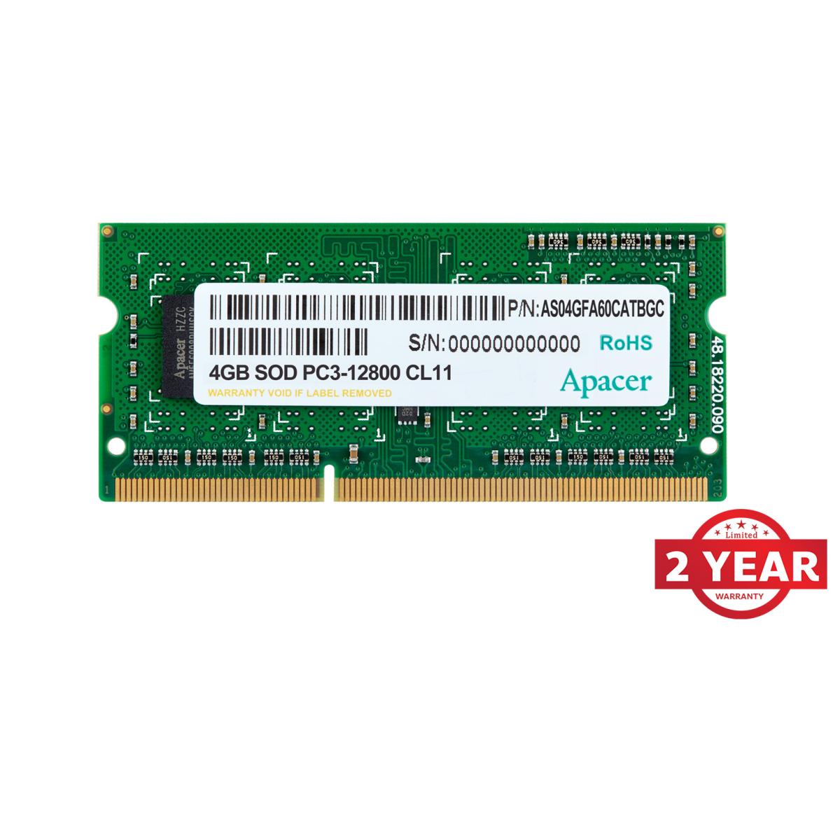 Apacer RAM SO-DIMM Notebook DDR3L 1600Mhz 4GB RAM 1.5V