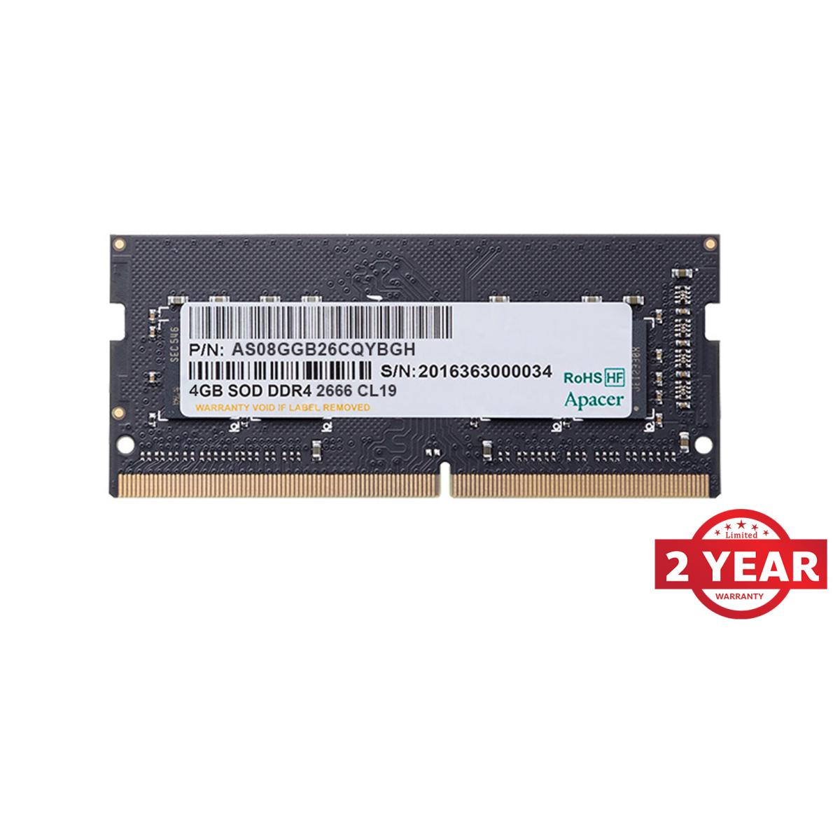 Apacer RAM SO-DIMM Notebook DDR4  2666Mhz 4GB