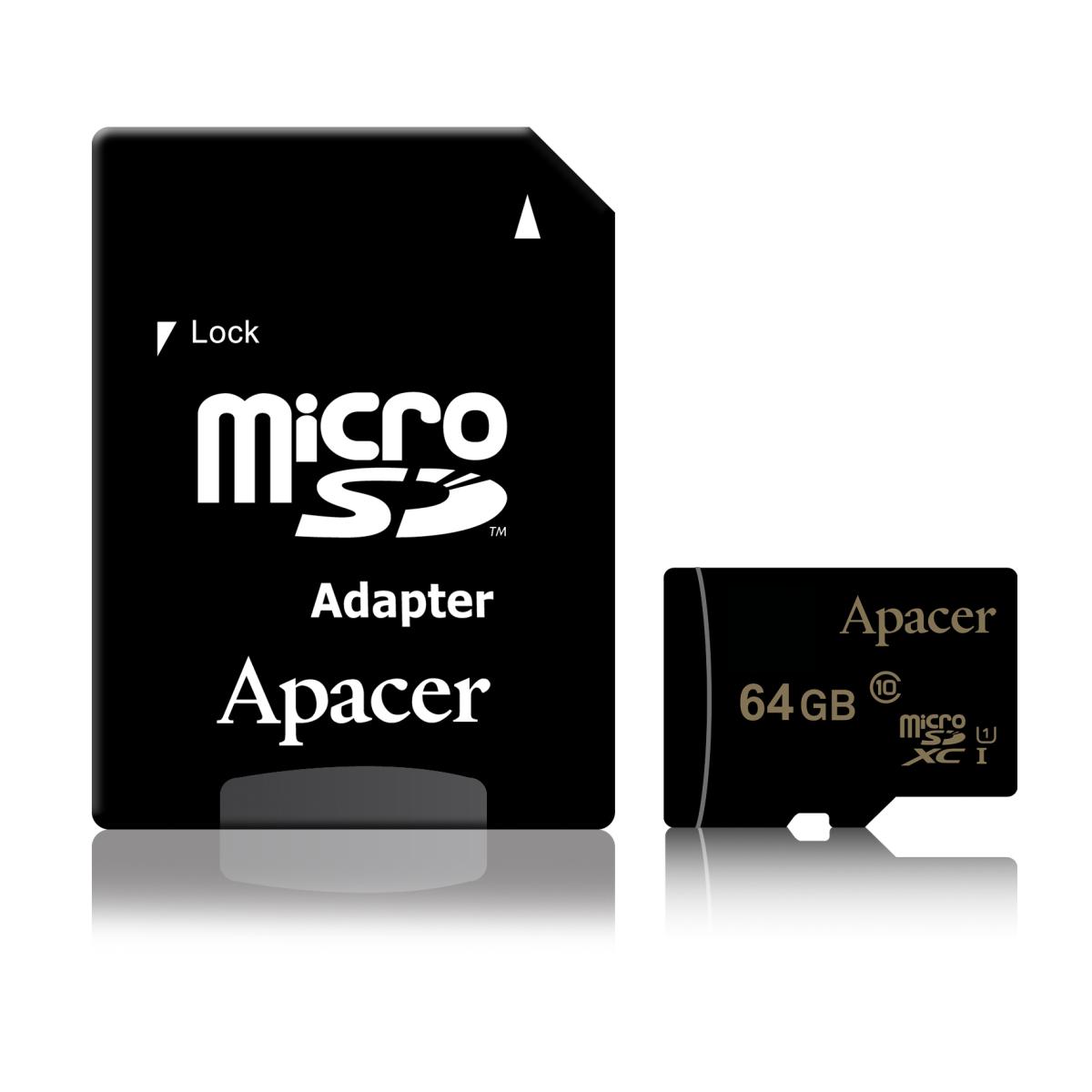 Apacer microSDXC/SDHC UHS-I U1 Class 10 64GB