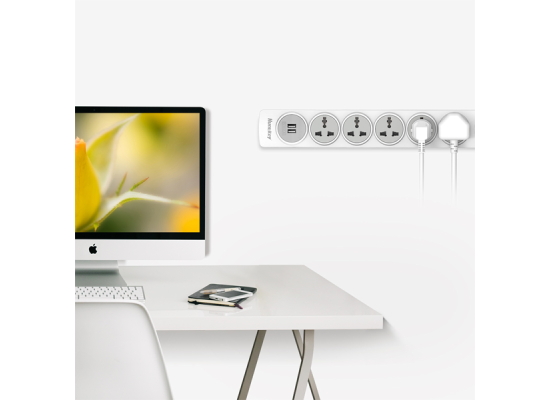 Huntkey Power Strip 5port With 2port USB