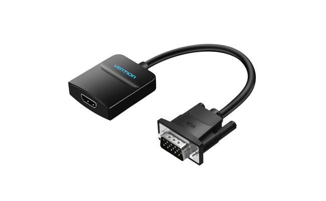 Vention VGA to HDMI Converter W/Micro USB and Audio 0.15M