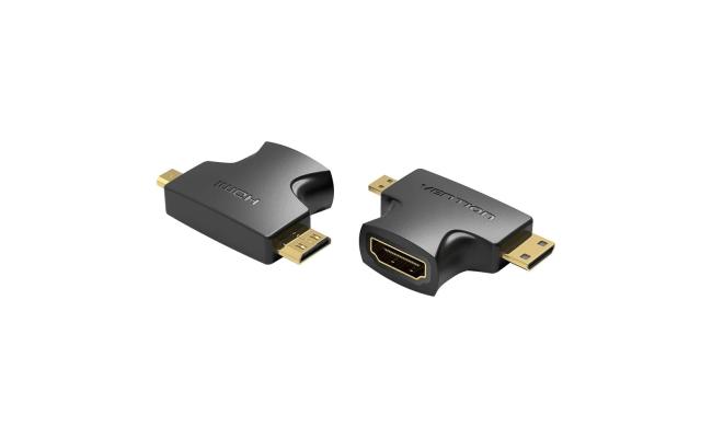 Vention 2 in 1 Mini HD and Micro HD Male to HD Female Adapter
