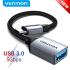 Vention USB 3.0 C Male to A Female OTG Cable 0.15M Gray Aluminum