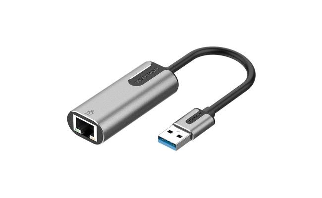 Vention USB 3.0-A to Gigabit Ethernet Adapter Gray 0.15M Aluminum Alloy Type