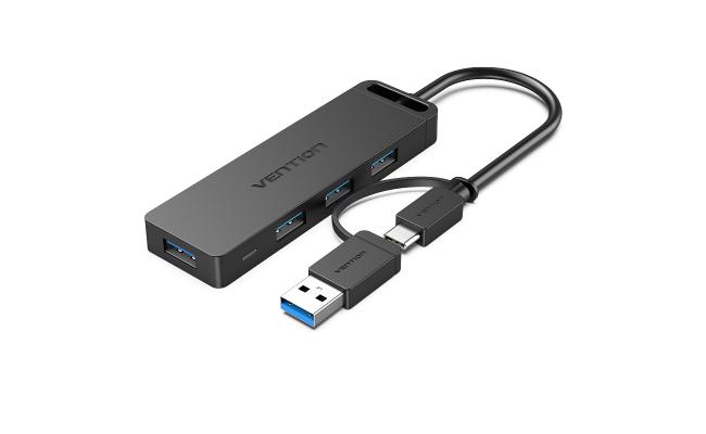 Vention 4-Port USB 3.0 Hub Type C & USB 3.0 - 0.15M