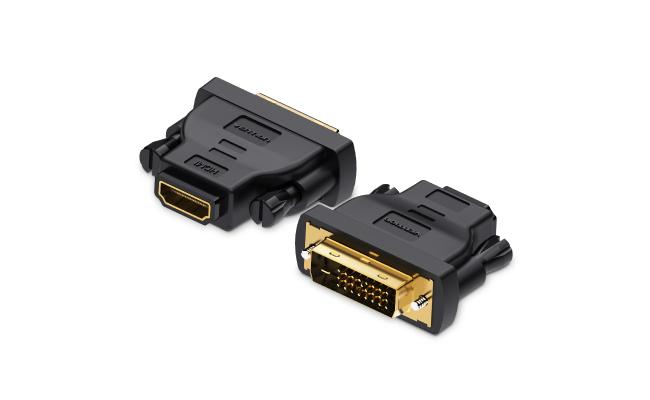 DTech DVI Female to HDMI Male Adapter Bi-Directional DVI-I 24+5 Port  Converter