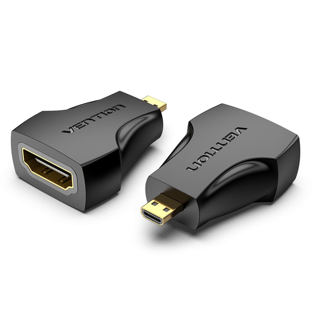 Vention Micro HDMI Male to HDMI Female Adapter Black