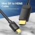 Vention Mini DP to HDMI Cable 2M Black