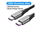 Vention USB 2.0 C Male to C Male  5A Cable 1M Gray Aluminum