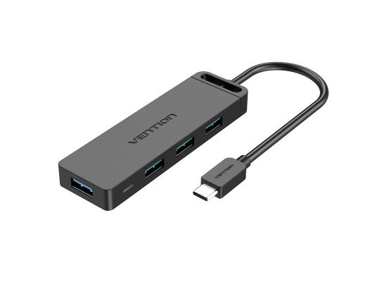Vention Type-C to 4-Port USB 3.0 Hub with Power Supply 0.5M
