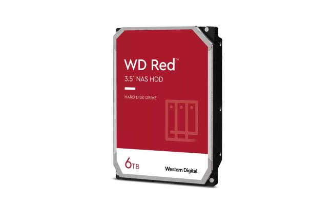 Western Digital 6TB WD Red NAS Internal Hard Drive 3.5" HDD - 5400 RPM, SATA 6 Gb/s, SMR, 256MB Cache