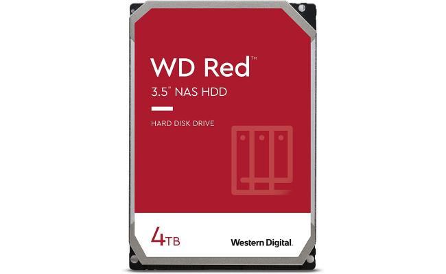 Western Digital 4TB WD Red NAS Internal Hard Drive 3.5" HDD - 5400 RPM, SATA 6 Gb/s, SMR, 256MB Cache