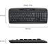 Logitech MK330 Wireless Keyboard & Mouse Combo with USB-Receiver Long Battery Life PC/Laptop Arabic / English - Black