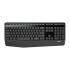 Logitech MK345 Wireless Combo Full-Sized Keyboard with Palm Rest and Comfortable Right-Handed Mouse 2.4 GHz Wireless USB Receiver Arabic / English - Black