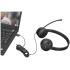 Lenovo L36 USB-A Stereo On-Ear Business Lightweight Headset w/ Control Box & Noise Cancellation - Black
