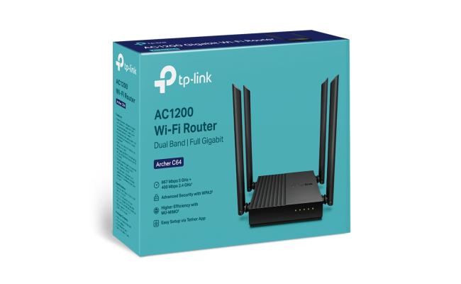 TP-Link Archer C64 AC1200 Wireless MU-MIMO WiFi Router