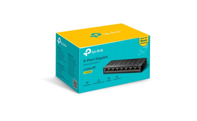 TP-Link LiteWave LS1008G 8-Port Gigabit 10/100/1000Mbps Desktop Switch