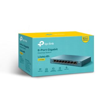 TP-Link LiteWave LS108G 8-Port Gigabit 10/100/1000Mbps Desktop Network Switch