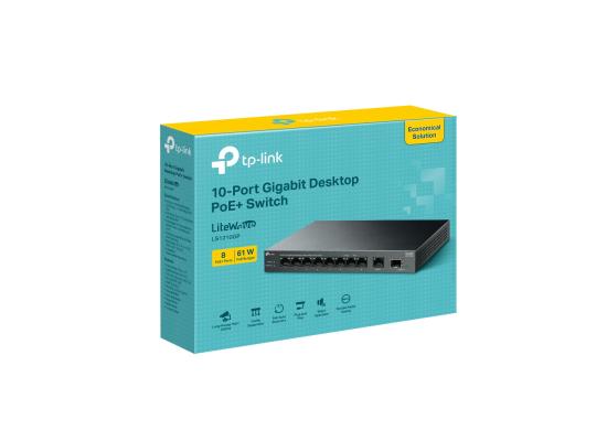 TP-Link LS1210GP 10-Port Gigabit Desktop Switch with 8-Port PoE+