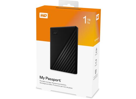 WD Western Digital 1TB My Passport (USB 3.2 Gen1 / Black) External Hard Drive