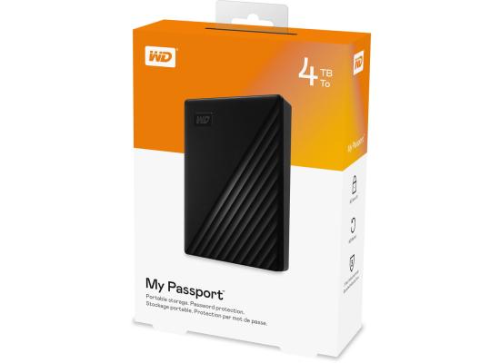 WD Western Digital 4TB My Passport (USB 3.2 Gen1 / Black) External Hard Drive