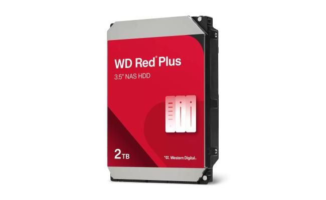 WD Western Digital 2TB Red Plus NAS Internal Hard Drive HDD 3.5" - 5400 RPM, SATA 6Gb/s, 64MB Cache