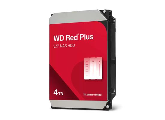 WD Western Digital 4TB Red Plus NAS Internal Hard Drive HDD 3.5" - 5400 RPM, SATA 6Gb/s, 256MB Cache
