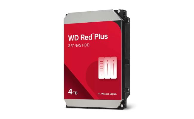 WD Western Digital 4TB Red Plus NAS Internal Hard Drive HDD 3.5" - 5400 RPM, SATA 6Gb/s, 256MB Cache