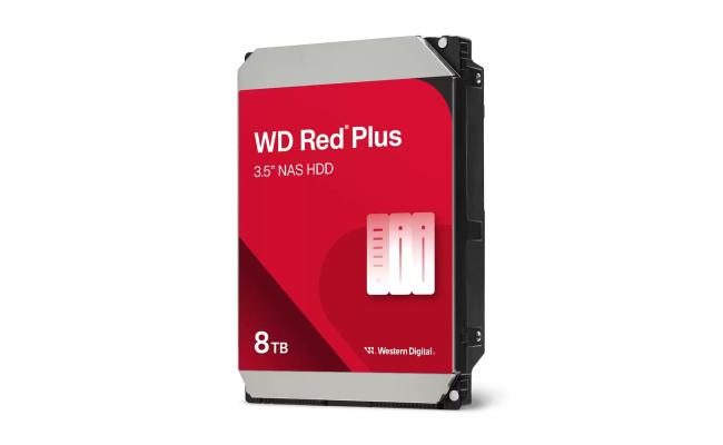 WD Western Digital 8TB Red Plus NAS Internal Hard Drive HDD 3.5" - 5640 RPM, SATA 6 Gb/s, 256MB Cache