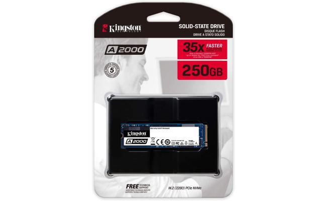 Kingston A2000 M.2 Solid state Drive PCIe NVMe / SSD 250GB