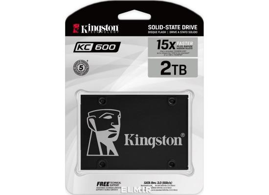 Kingston KC600 2.5 Inch SATA 3 Solid State Drive Laptop  (3D TLC) / SSD 2TB