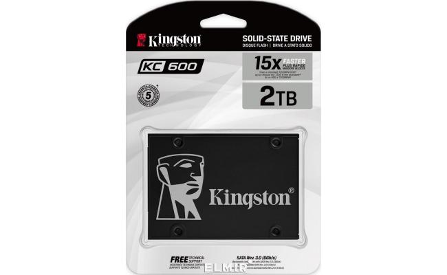 Kingston KC600 2.5 Inch SATA 3 Solid State Drive Laptop  (3D TLC) / SSD 2TB