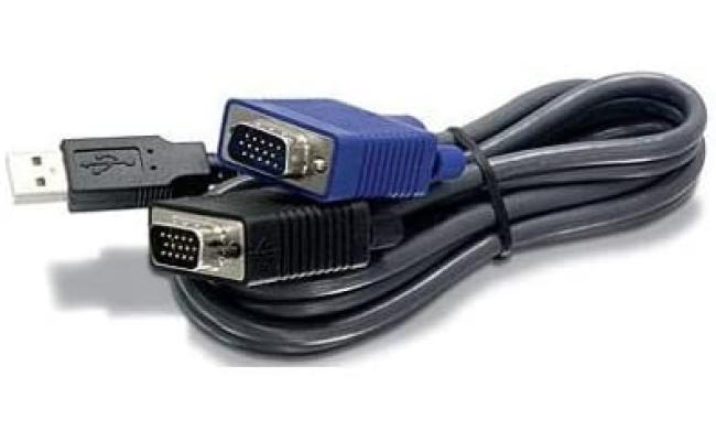 TRENDNET KVM Cable 10Feet D-Sub + USB Connection