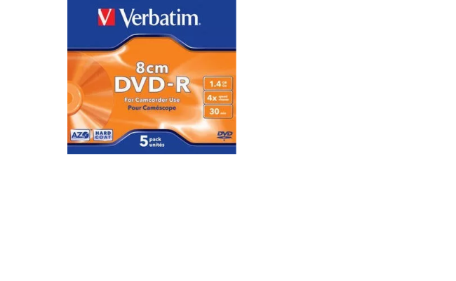 VERBATIM DVD+R 8CM DL 2.6GB 1/5PK 43583