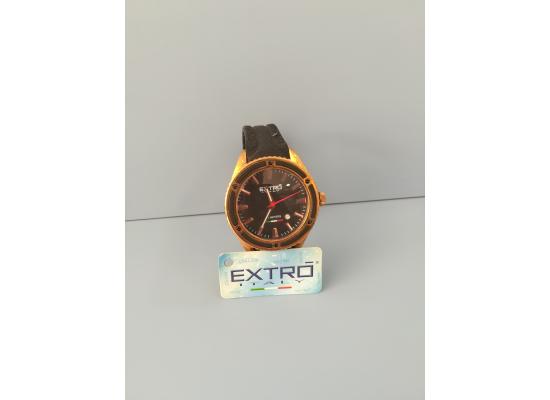EXTRO Wrist Watch CORPER INDEX BLACK SILICON