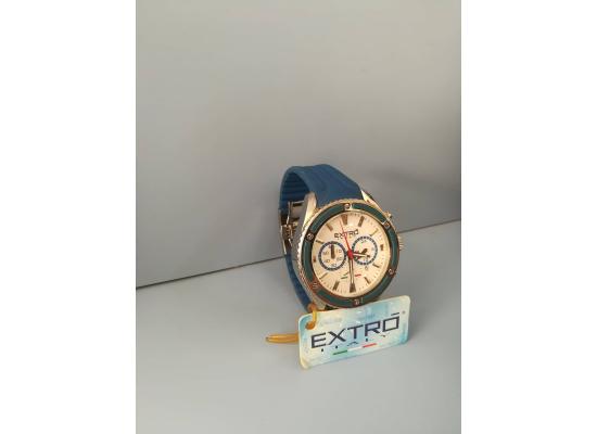 EXTRO Wrist Watch CHRONO  BLUE SILICON BAND