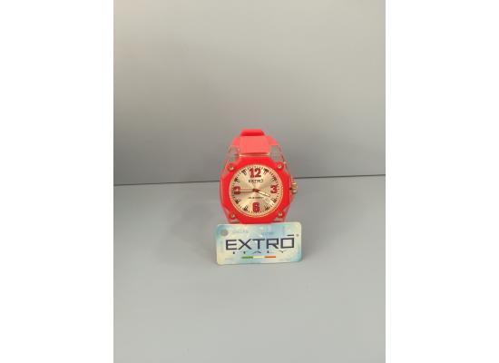 EXTRO Wrist Watch  DIAL ARB/FIG RED SILICON BAND
