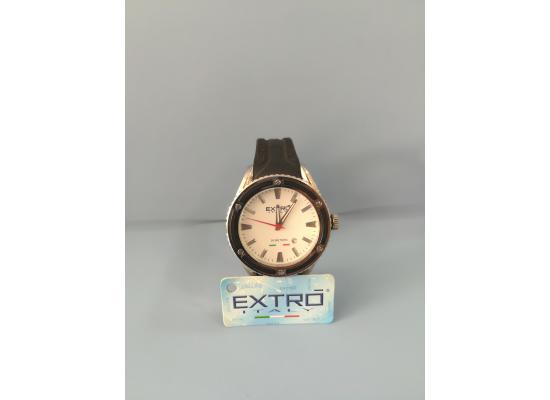 EXTRO Wrist Watch DIAL SILVER IDX BLACK SILICON
