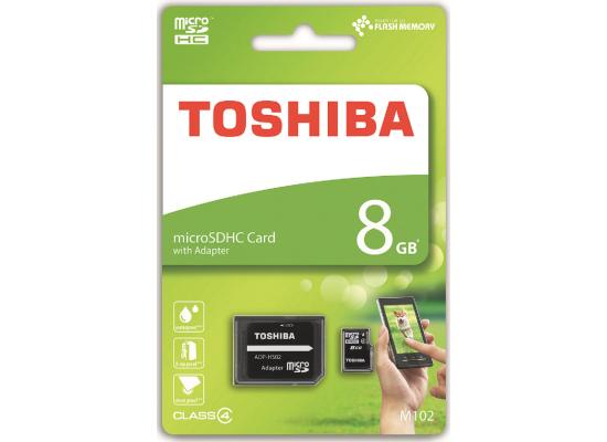 TOSHIBA 8GB MicroSDHC Card With SD Adapter