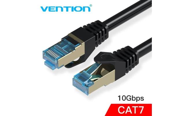 Vention CAT7 SSTP Patch Cord Cable 0.75M Black