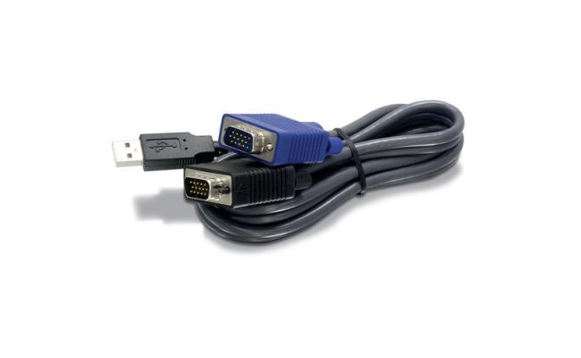KVM Cable 15Feet D-Sub + USB Connection