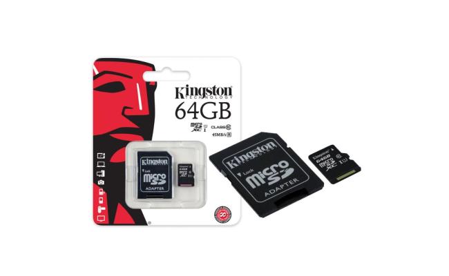 Kingston microSD 64GB + SD Adapter